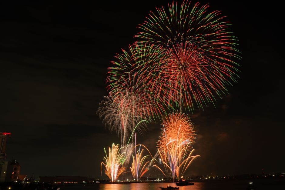 Hanabi feux d'artifice au Japon