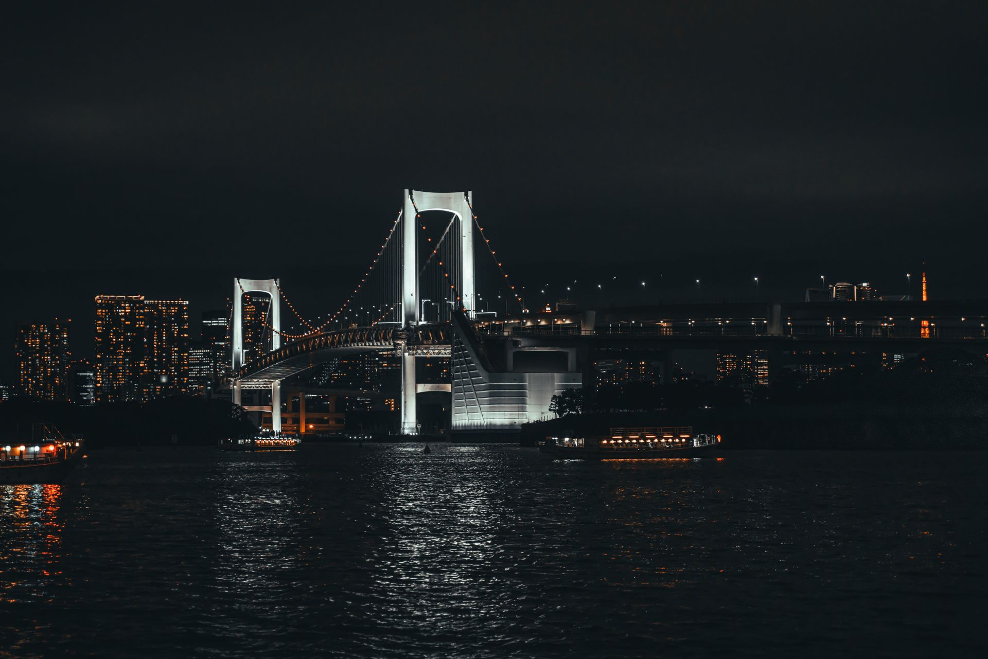 Tokyo de nuit avec gyrophares